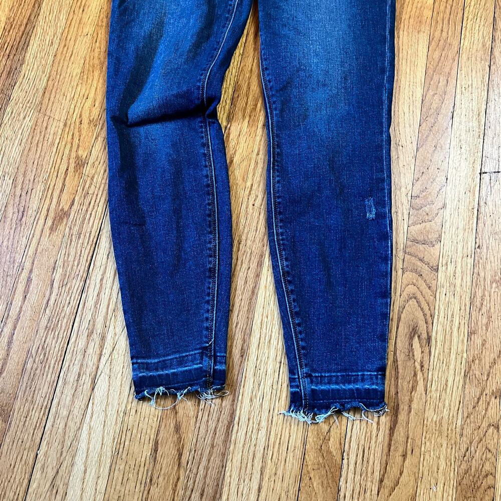 SPANX Jeans Womens Small Skinny Raw Hem Pants Compression Blue - Picture 2 of 10
